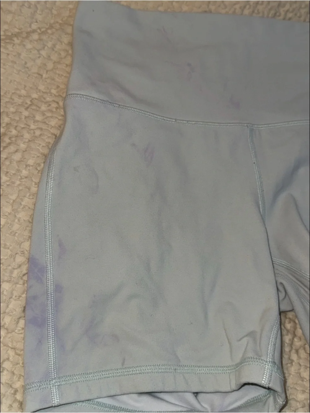 lululemon light blue Align Shorts - stained with purple dye